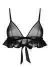 Fleur Du Mal Flutter Triangle-cup Bra In Black