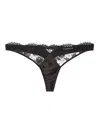 Fleur Du Mal Frankie Lace Thong In Black