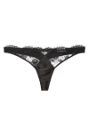 Fleur Du Mal Frankie Lace Thong In Black