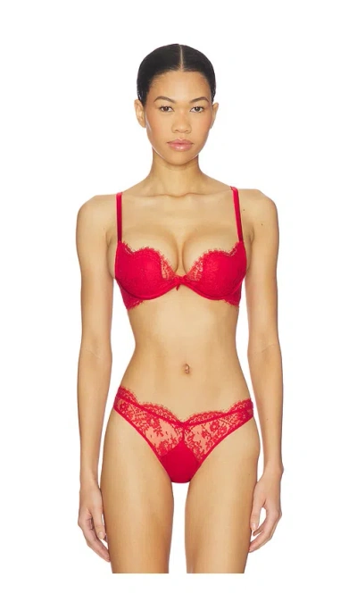 Fleur Du Mal Frankie Lace Seduce U- Plunge Bra In Red