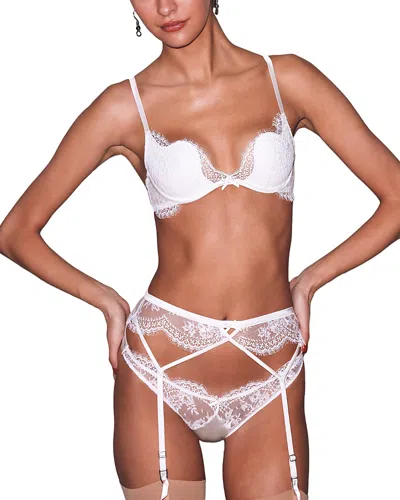 Fleur Du Mal Frankie Lace Seduce U Plunge Bra In White