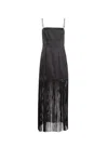 Fleur Du Mal Fringe Maxi Dress In Multi