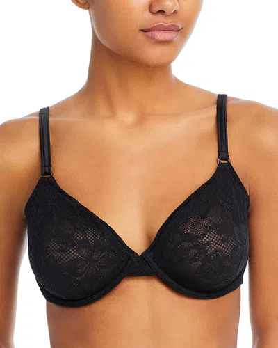 Fleur Du Mal Le Stretch Lace-embroidery Bra In Black