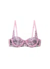Fleur Du Mal Gabrielle Embroidered Balconette Bra In Bisou Pink