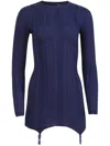 Fleur Du Mal Garter Mini Dress In Blue