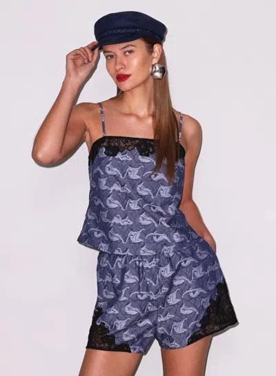 Fleur Du Mal Gio Jacquard Cami In Fleur Muse