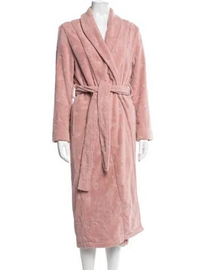 Pre-owned Fleur Du Mal Graphic Print Robe In Pink