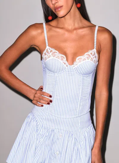 FLEUR DU MAL HAMPTON POPLIN BUSTIER
