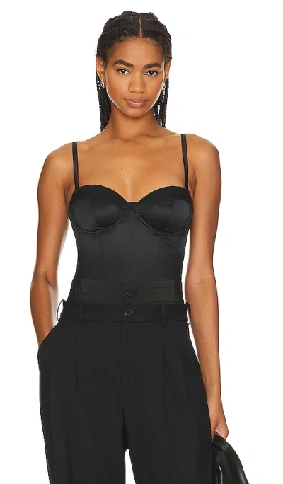 Fleur Du Mal Hamptons Bustier In Black