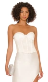 Fleur Du Mal Hamptons Bustier In Ivory