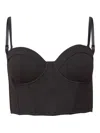 Fleur Du Mal Hamptons Bustier Top In Black