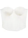 Fleur Du Mal Hamptons Bustier Top In White