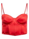 Fleur Du Mal Hamptons Corset In Red
