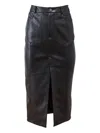 Fleur Du Mal Harley Split-front Faux-leather Skirt In Black