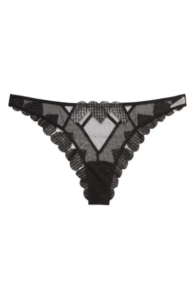 FLEUR DU MAL FLEUR DU MAL HEART EMBROIDERED CHEEKY BRIEFS