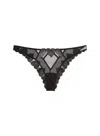 Fleur Du Mal Heart Embroidery Briefs In Black