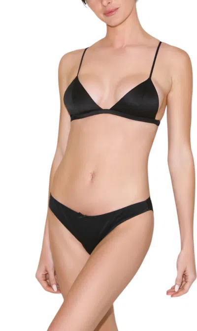 Fleur Du Mal Heart Shaped Cheeky Bottom In Black