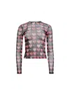 Fleur Du Mal Heartbreaker Long Sleeve Top In Heartbreaker Print