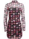 Fleur Du Mal Heartbreaker Ruched Mini Dress In Black