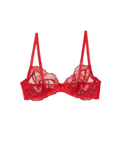 FLEUR DU MAL HENDRIX EMBROIDERY DEMI BRA