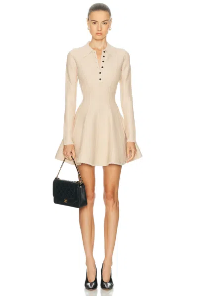 Fleur Du Mal Henley Flared Corset Dress In Brown