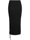 Fleur Du Mal High-waisted Lace-up Skirt In Schwarz