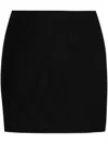 Fleur Du Mal High-waisted Mesh-panel Skirt In Black