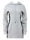 Fleur Du Mal Hooded Corset Dress In Gray