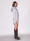 Fleur Du Mal Hoodie Corset Dress In Gray