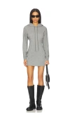 Fleur Du Mal Hoodie Corset Dress In Gray
