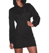 Fleur Du Mal Hoodie Corset Dress In Black In Black