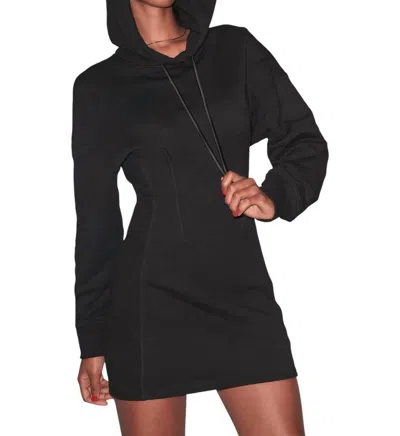 Fleur Du Mal Hoodie Corset Dress In Black