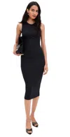 Fleur Du Mal Hourglass Rib Dress Black In Black