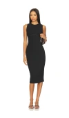 Fleur Du Mal Hourglass Rib Dress In Black