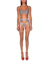 Fleur Du Mal Hydrangea Balconette Bra In Blue