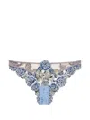 Fleur Du Mal Hydrangea Embroidered Briefs In Blue