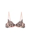 Fleur Du Mal Iris Lace Demi Bra In Bleached Apricot