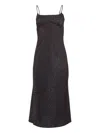 Fleur Du Mal Pansy Jacquard Ruched Bust Dress In Black