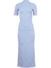Fleur Du Mal Jersey-maxikleid Mit Stehkragen In Blau