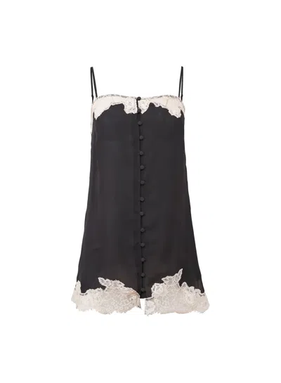 Fleur Du Mal Juliet Button Slip In Black