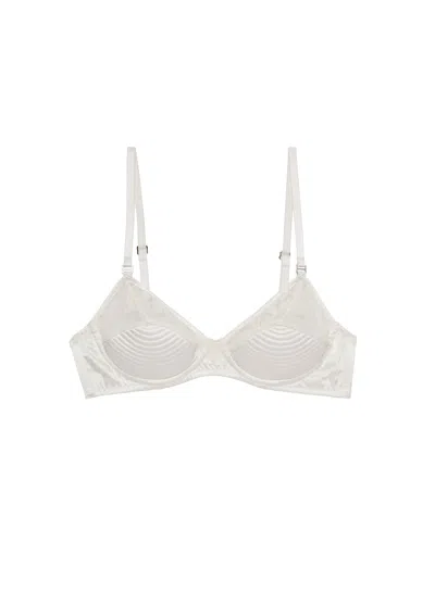 Fleur Du Mal Juliet Lace Bebe Bra In White