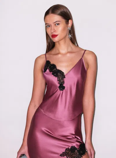 Fleur Du Mal Juliet Lace Cami In Pink