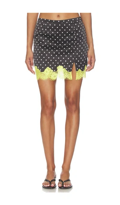Fleur Du Mal Juliet Lace Dotted Slip Skirt