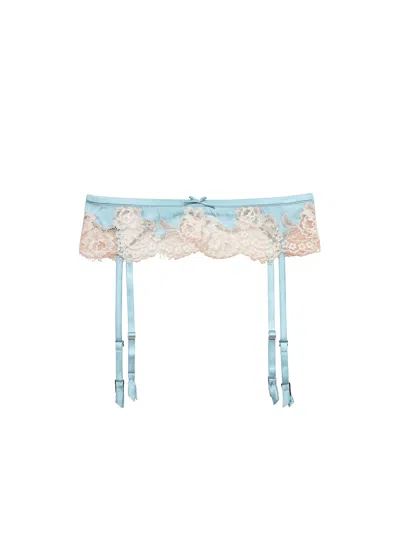 Fleur Du Mal Juliet Lace Garter Belt In Green