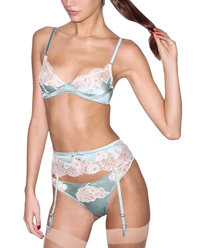 Fleur Du Mal Juliet Lace Garter Belt In Brown