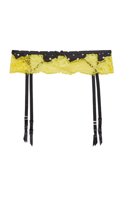 Fleur Du Mal Juliet Lace Garter In Black