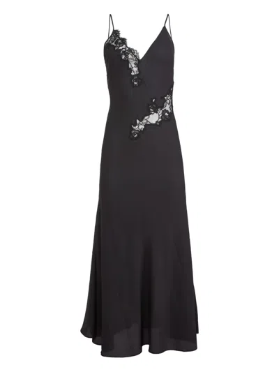 Fleur Du Mal Juliet Lace Maxi Dress In Brown