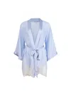 Fleur Du Mal Lace-trimmed Robe In Cloud