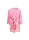 Fleur Du Mal Lace Applique Robe In Pink