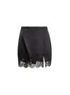 Fleur Du Mal Juliet Lace Slip Skirt In Black